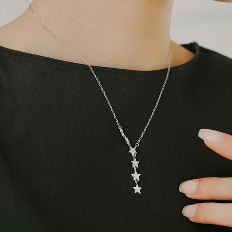 TORTOISE [Silver925] Trsat Rising Star Drop Necklace