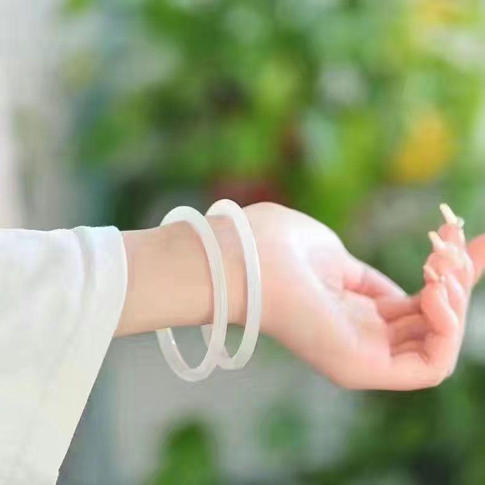 Ladies Fashion Jewelry Accessories Women Wristband Stone Bracelet Fashion Jewelry Jingle Bangle белый