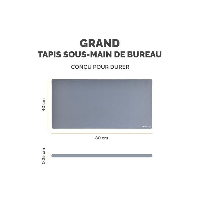 Sous-main Breyta 80 x 40 cm bleu marine