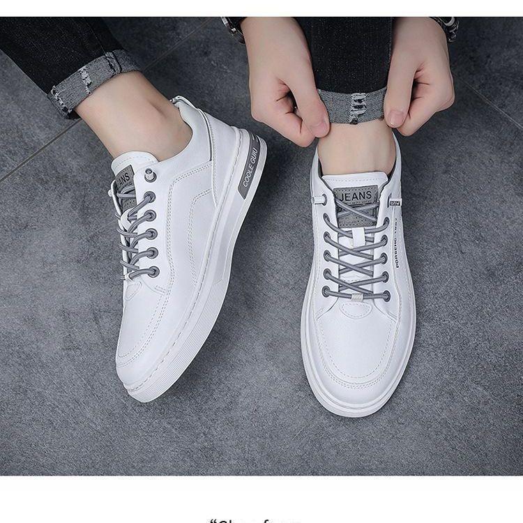 

Мужские туфли из натуральной коровьей кожи, кеды, новая тенденция 2025, повседневная обувь, универсальные кожаные туфли, мужские педали, белые туфли мужские 39