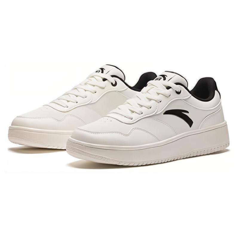 Anta Slip Resistant Abrasion Resistant Low top Casual Shoes Men's White Black Sneakers 912428010-3