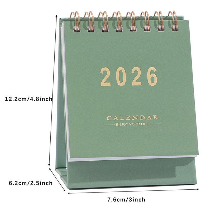 2026 Simple Calendar Small Desk Calendar Creative Coil Calendar Planner Desktop Decoration Office Stationery