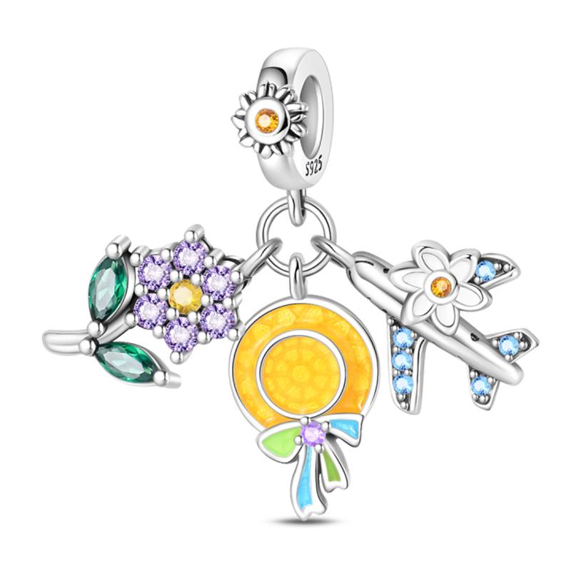 Kupfer Pudel Wal Handtasche Eiffelturm Elegant Charms Perlen Anhänger Passend für 3mm Armbänder DIY Feiner Schmuck Herstellung