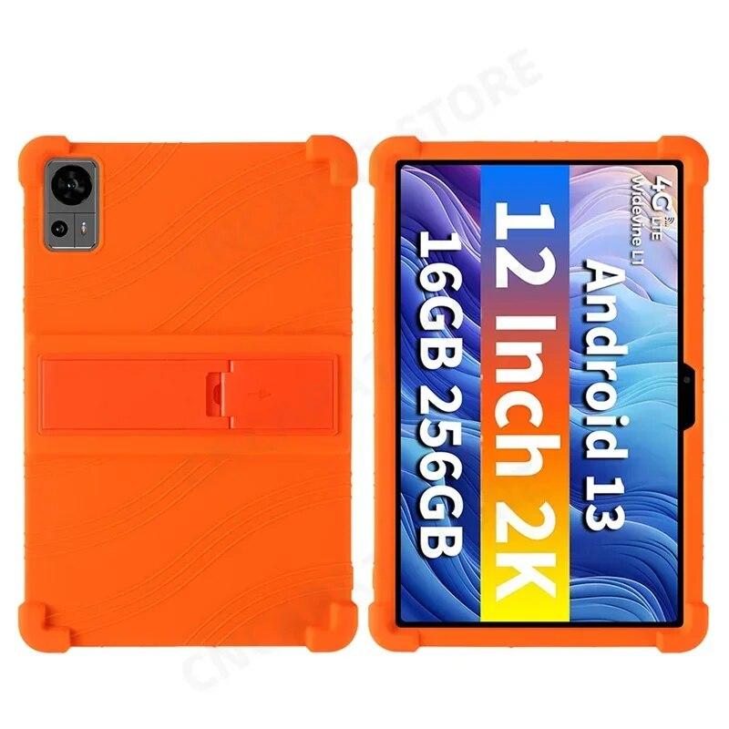 Abdeckung für Teclast T60 2023 Fall 12 "Tablet PC Kickstand Funda mit 4 Stoßfest Airbags Kinder Sicherheit Weiche Silikon