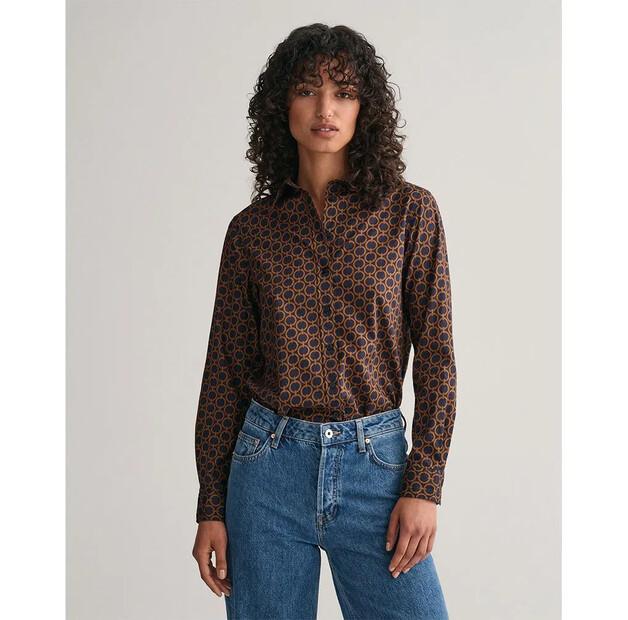 

Gant Reg Geometric Cot Voile рубашка с длинным рукавом 36