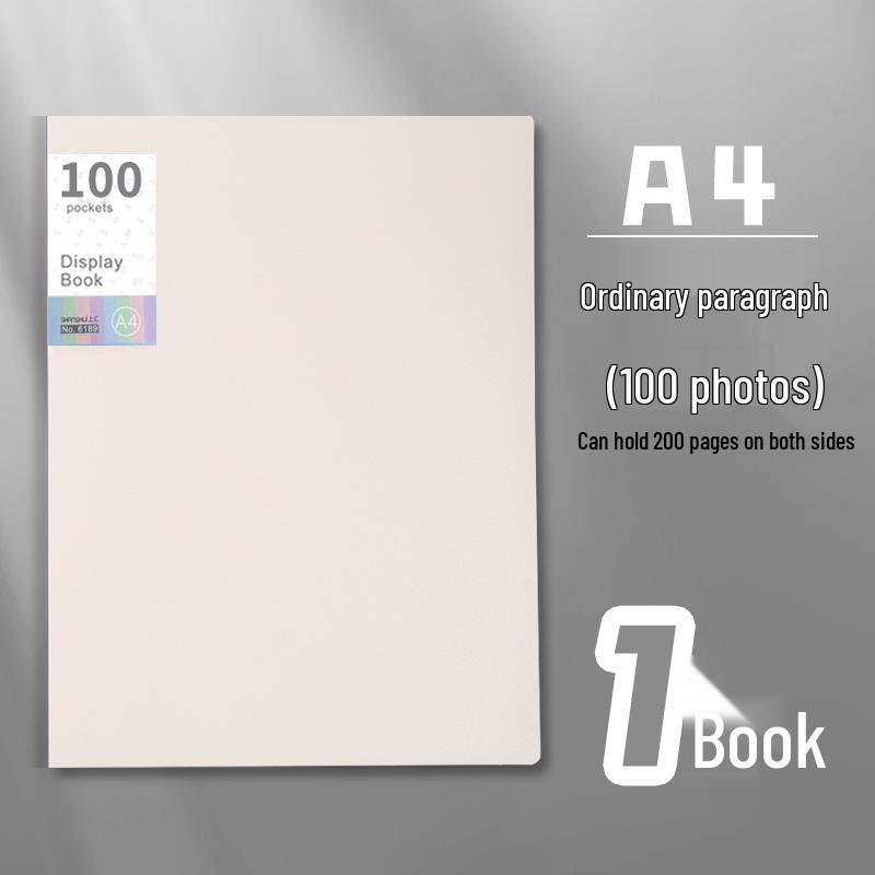 A4 Morandi Color Transparent Insert Folder for Papers and Storage Albums