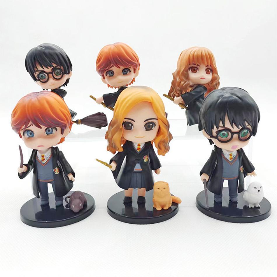 Die Harry Potter Actionfiguren mit Hermione Ron Malfort Modellen, Q-Version Puppen zur Auto Dekoration oder als Geschenk für Kinder