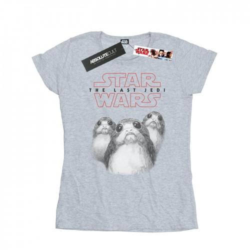 Star Wars Womens/Ladies The Last Jedi Porgs Cotton T-Shirt