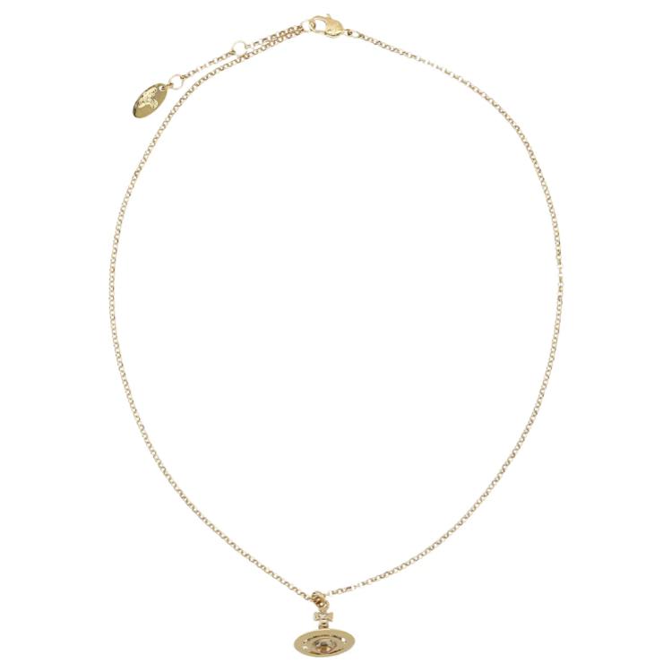 Vivienne Westwood Solid Color Design Brass Necklace Women necklace Gold 6302009802R001CNR001 F,Gold