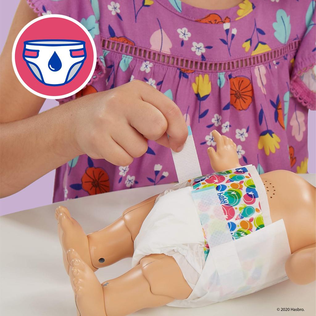 Hasbro Baby Alive Fun Shaking Baby Doll with Blonde Over 25 Sound Effects Including and Ages 3 and Authentic Hair, Frog-Print Outfit, Laughter,