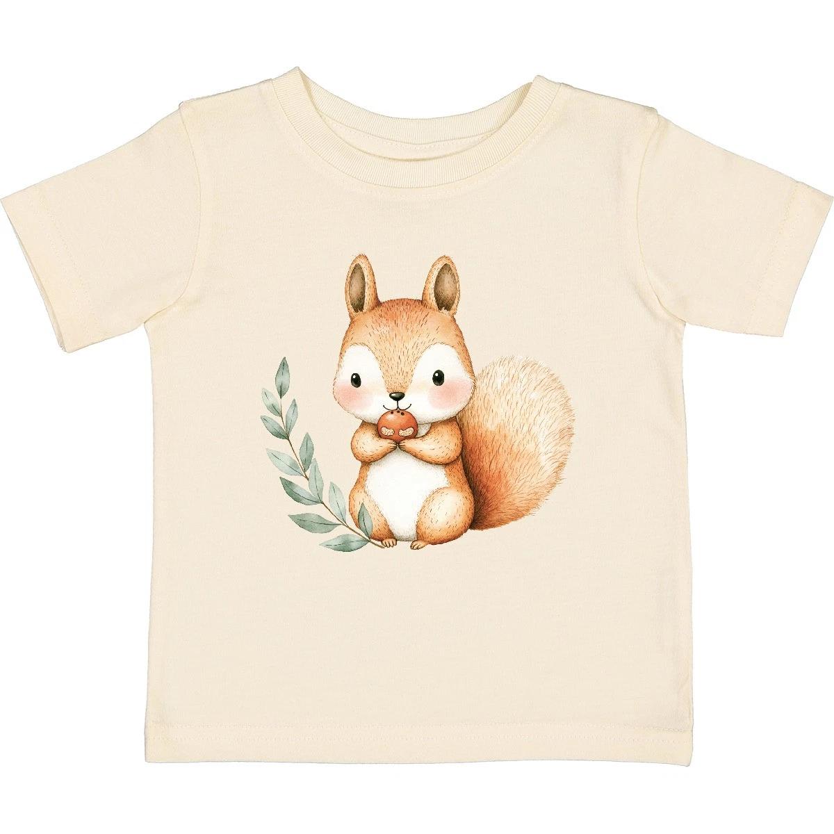 Inktastic Brown Squirrel Baby T-Shirt Woodland Nut Cute Infant Tees Shower 100