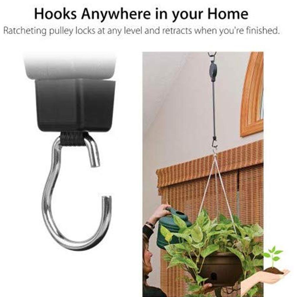 Retractable Plant Pulley Adjustable Plant Hanger Hanging Flower Hook