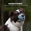 Dog Muzzle Adjustable Breathable Basket Muzzle Fluorescent Mouth Cover Cage Prevent Biting Chewing Pet Muzzle for Training Walking