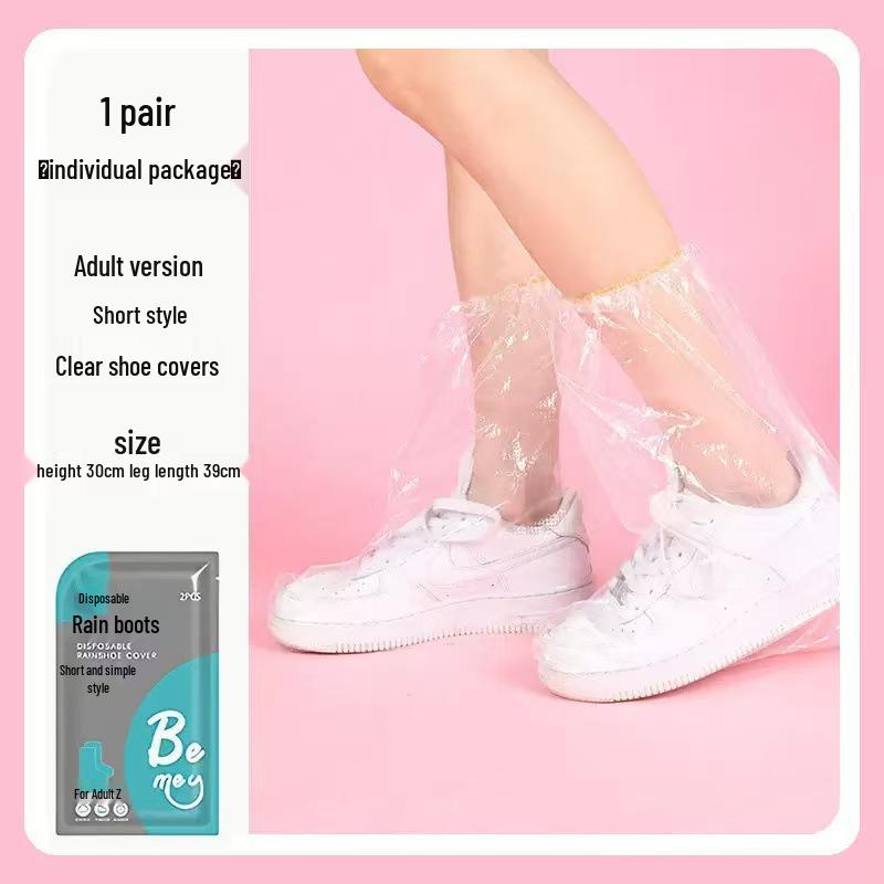 Waterproof Thickened Non-Slip Disposable Shoe Covers for Kids and Adults - Indoor/Outdoor Wear-Resistant Long Tube Design
