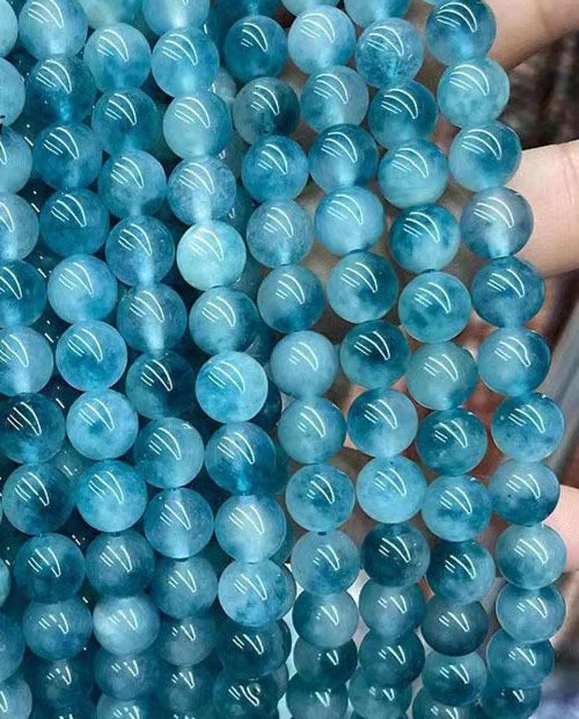 blue Jade smooth round Beads,6mm 8mm 10mm 12mm Candy Jade Beads,Jade Beads 15" strand DIY Accessories
