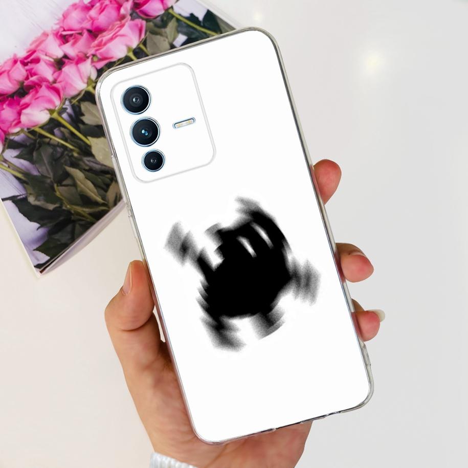For Vivo V23 Pro V2132 Case For Vivo V23 5G V2130 V2303 Cover Fashion Flower Clear Silicone Phone Case For Vivo V23e V 23 Bumper