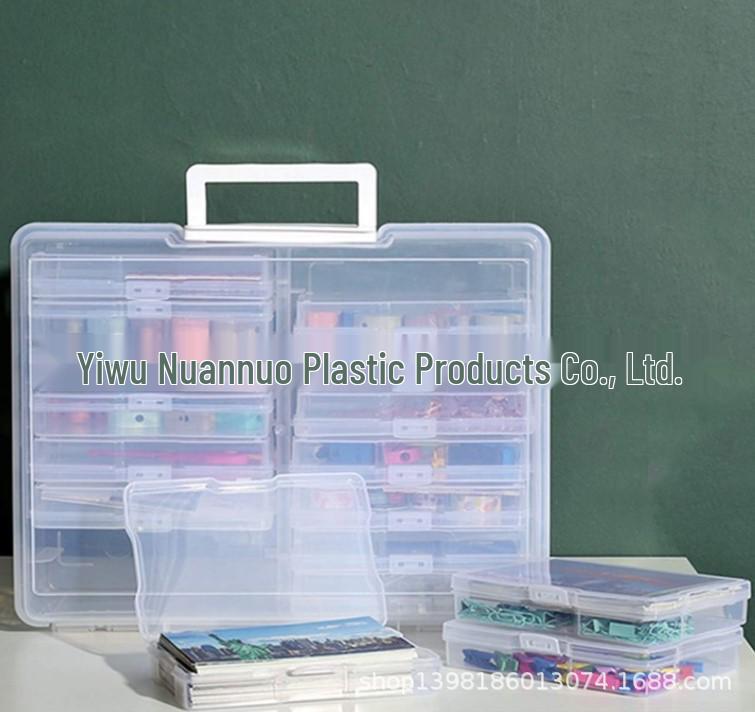 Transparent 4x6 Inch Photo Organizer Box - Multipurpose Plastic Storage for Photos and Cards