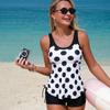 Womens European Style Two Piece Tankini Bikini Swimwear Bathing Suit Set