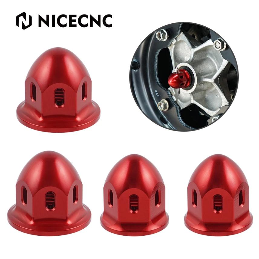 ATV Front Rear Wheel Spindle Nuts for Yamaha Raptor 700 700R YFZ450 YFZ450R Grizzly 350 400 4PCS Spindle Nuts