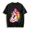 Warm Mother And Child Embrace Print Parent-child Outfits Pure Cotton T-shirt
