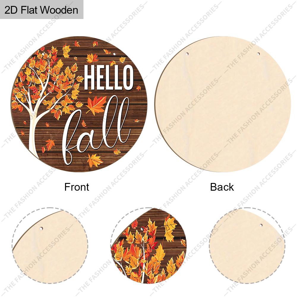 Garden decorations,autumn harvest festival decorations,wooden hanging decorative signs,"hello fall" signs, 2D flat products