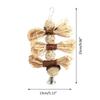 Natural Wooden Grass Pet Parakeet Chewing Toy Parrot Bird Bites Swing Ball Loofah Vine Balls Cage Bird Hanging Accessories