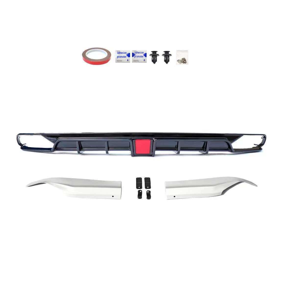 

Rear Lip Diffuser with Light Strip for 2022 10th Gen Accord Corner trim [Glossy Black]