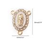 Zinc Alloy Charms Ellipse Virgin Mary Charms Pendant For DIY Fashion Necklace