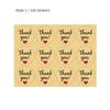 120 Stickers  Kraft Paper Thank You Stickers3.8cm  Thank youSealing Sticker Adhesive Label Stickers