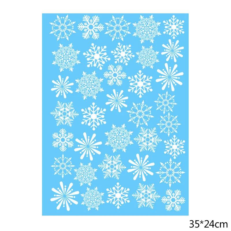 29/22Pcs Snowflake Electrostatic Wall Stickers Window Kids Room Christmas Decor Decals for Home Decor 2026 New Year Wallpaper