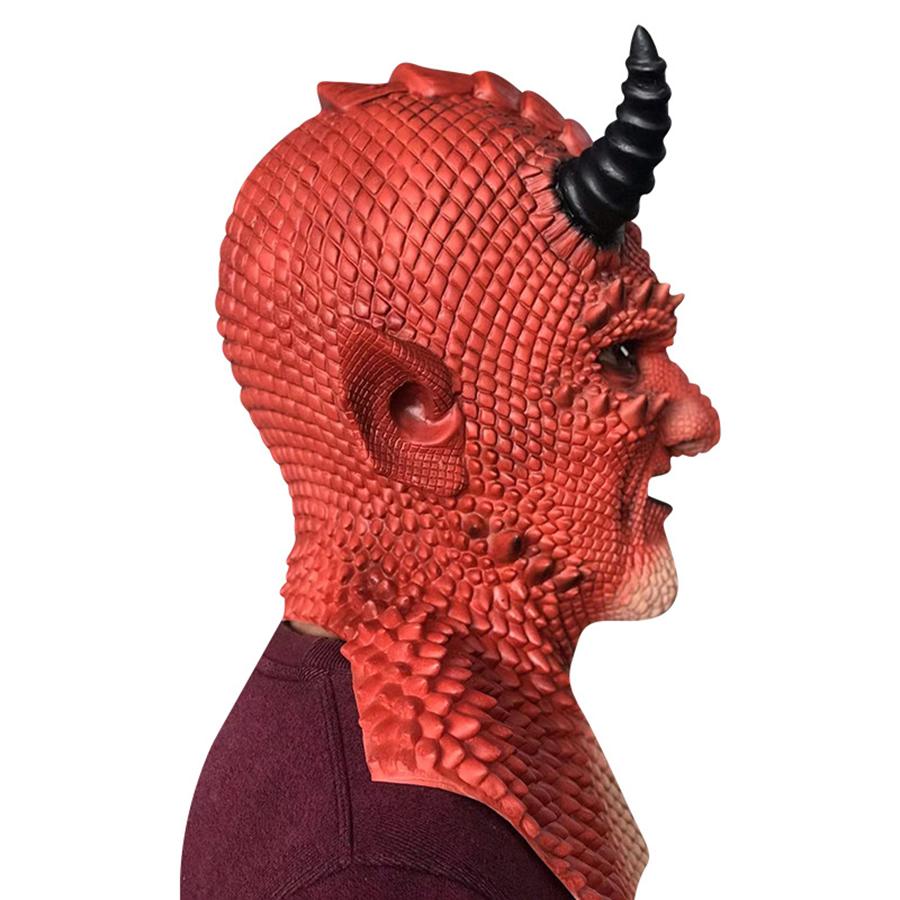 Ny Halloween Skrekk Cosplay Monster For Belial Maske Skummel Maskerade Maske Rød Maske
