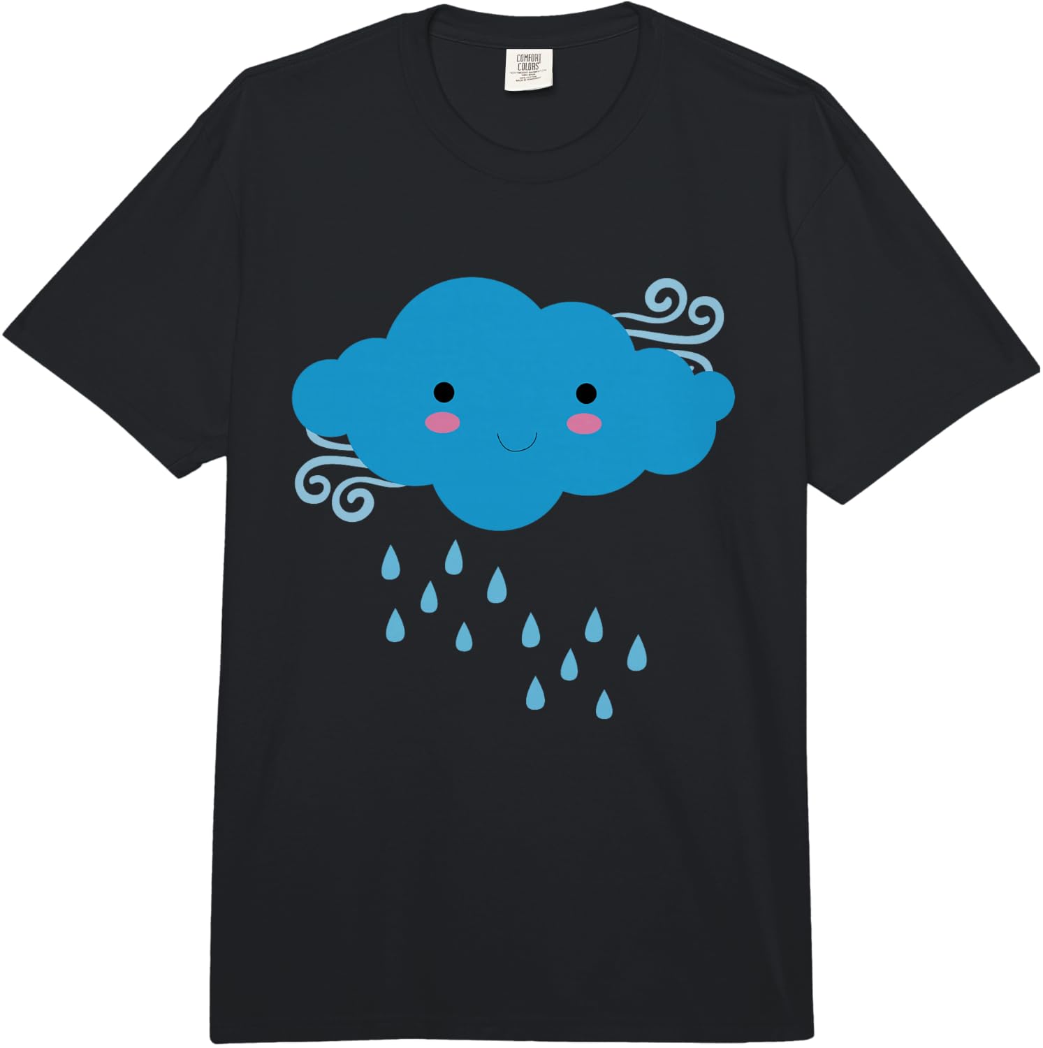 Cloud Rain Sky Nature Clouding IT Computing Fun Comfort Colors Adult Heavyweight Unisex T-Shirt S