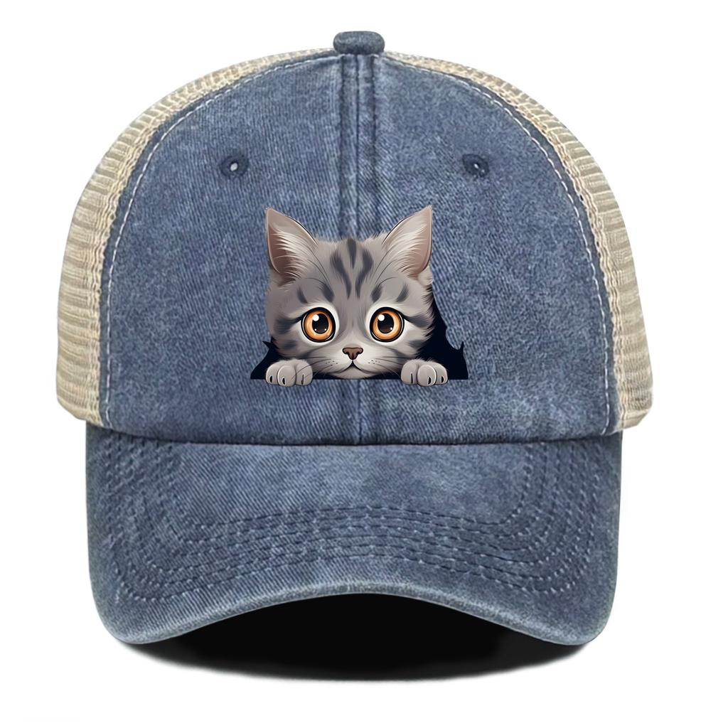 Lovely Cat Snapback Baseball Hat Cute Animals Hats For Woman Breathable Unisex Adjustable Baseball Cap Perfect For Street Style