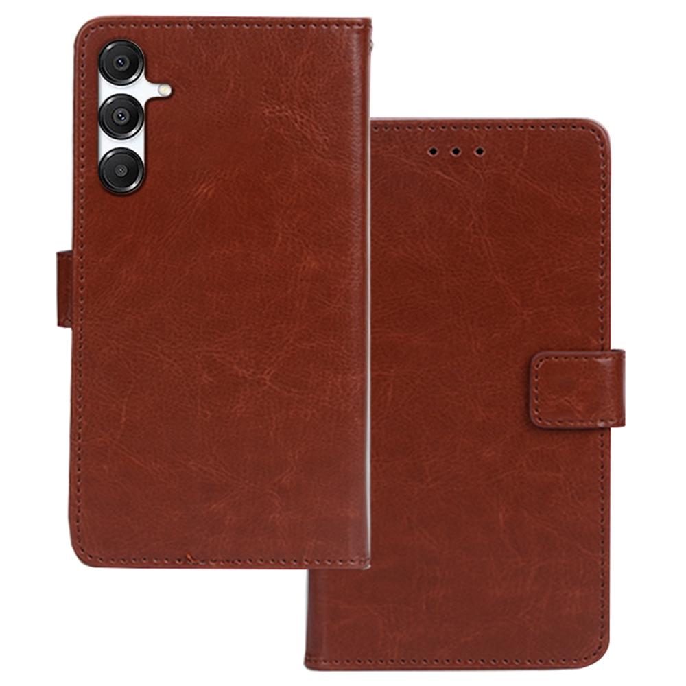 IDEWEI For Samsung Galaxy A16 5G/4G Case Card Slots Holder Leather Phone Cover Crazy Horse Texture