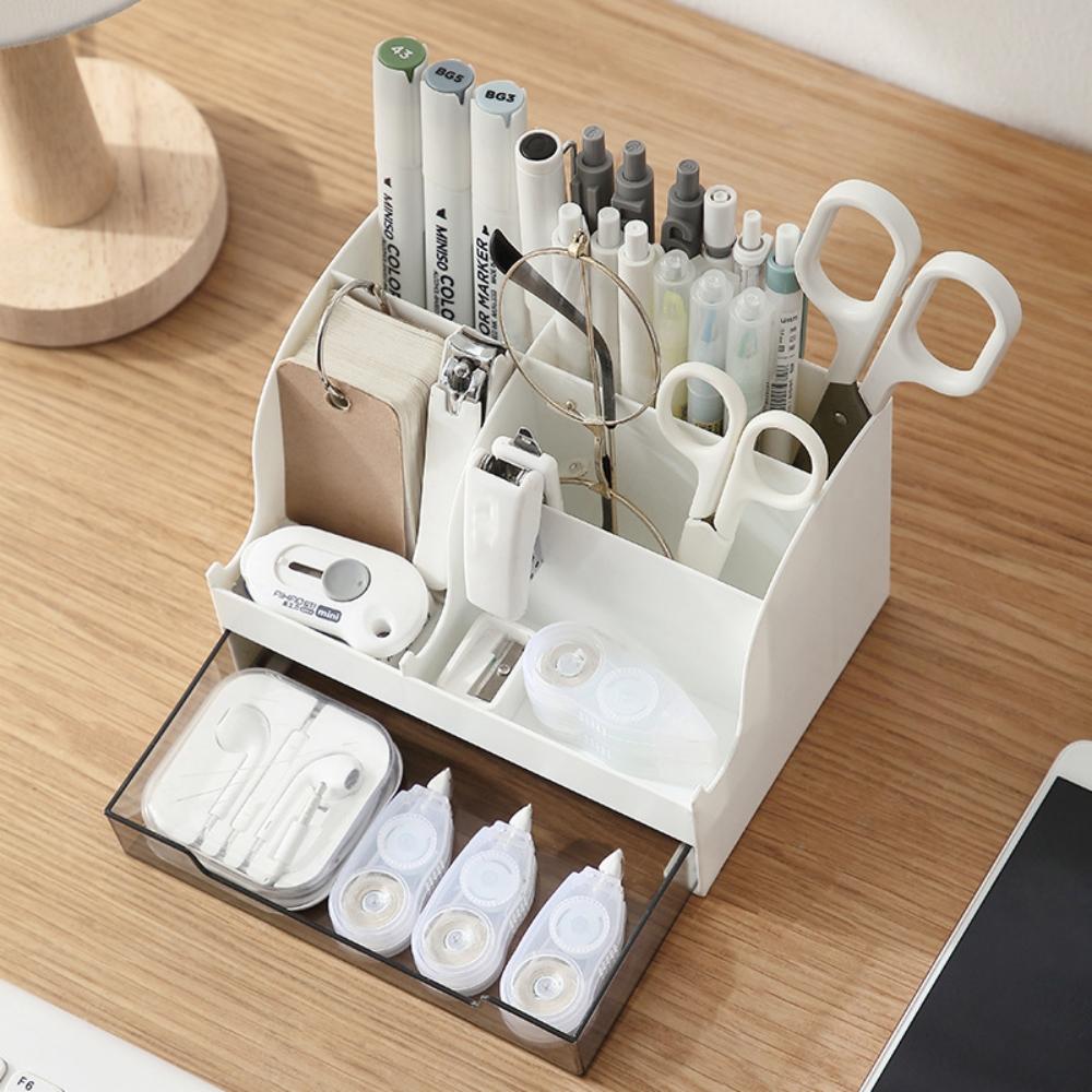 Desktop storage box with drawers, student desk, school supplies, stationery organizer, office drawer gift, vanity storage box