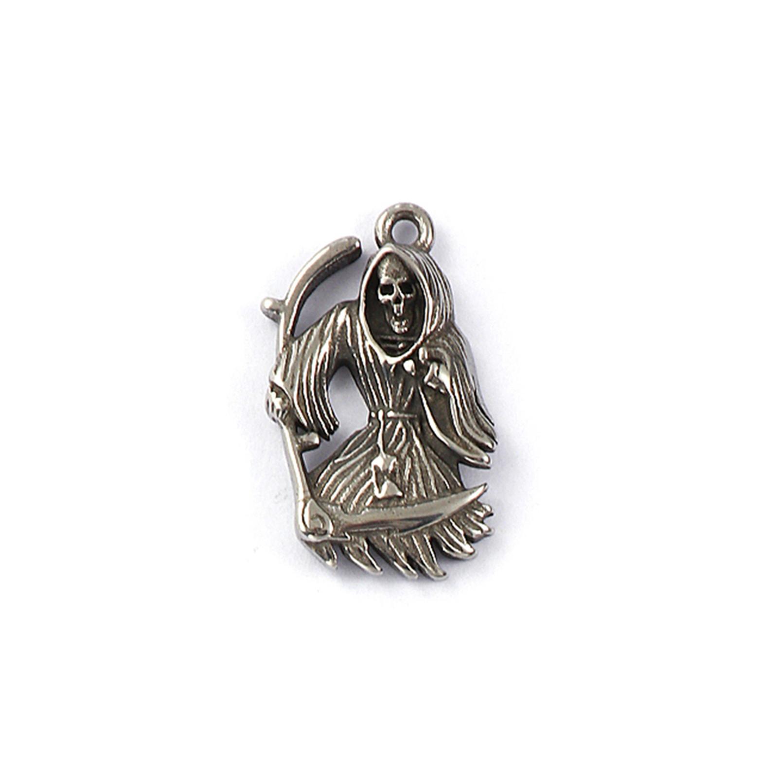 

1 Piece 304 Stainless Steel Charms Antique Silver Color Grim Reaper Skull Jesus Owl Bicycle Pendants For DIY Necklace Jewelry