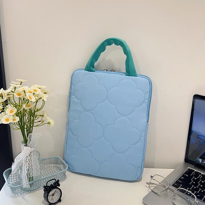 Einfarbige lässige große Kapazität horizontale vertikale einfache vielseitige Computer-Aufbewahrungstasche tragbare Handtasche Computertasche