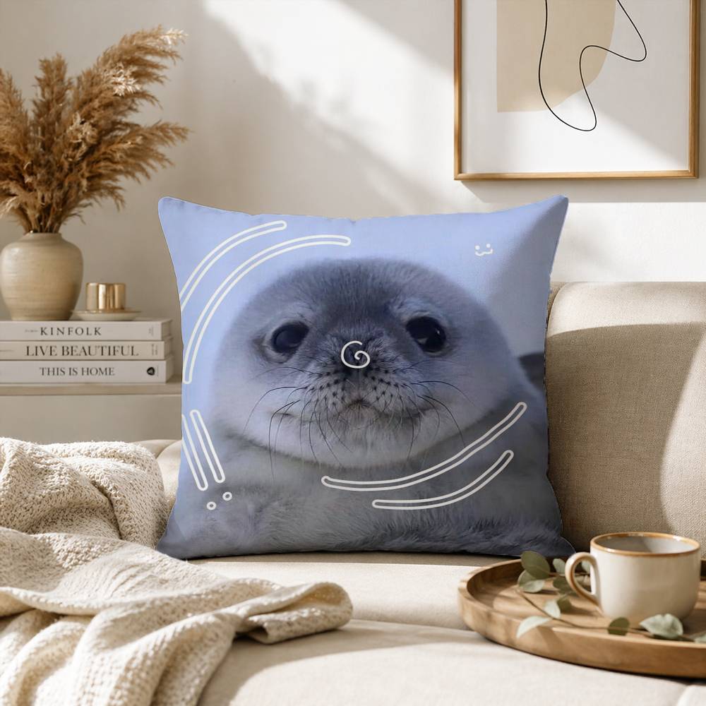 Seal Sea Cute Pillow Case for Sofa Living Room Home office Decor Protective Cover