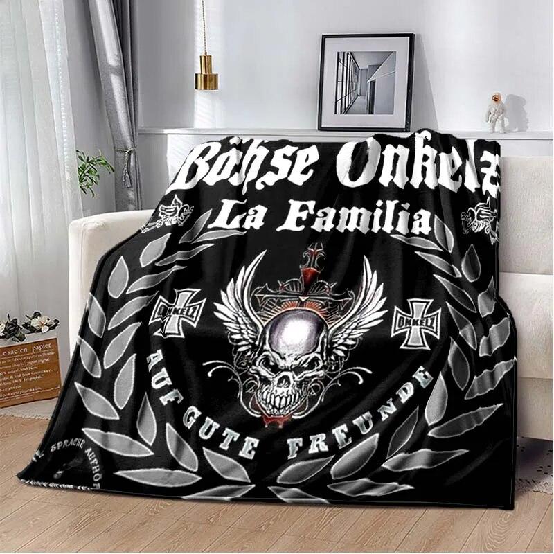 

Germany Böhse Onkelz Bohse Onkelz Sofa Blanket Lightweight Warm Insulation Blanket Bed Office Car knee padsThrow Blanket