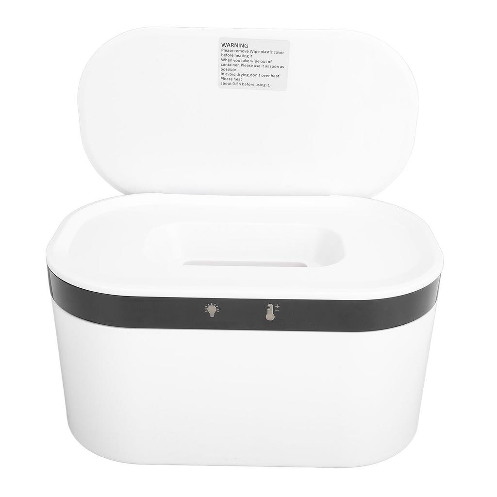 Baby Wipe Warmer Constant Temperature USB Powered Wet Wipes Heater Dispenser with Night Light White