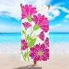 Daisy Flower Beach Towel Yoga Mat Microfiber Quick Dry Floral Bath Towel for Bathroom Swim Sports Gym Sand Proof Beach Blanket