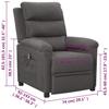 Electric Recliner Chair Dark Gray Fabric