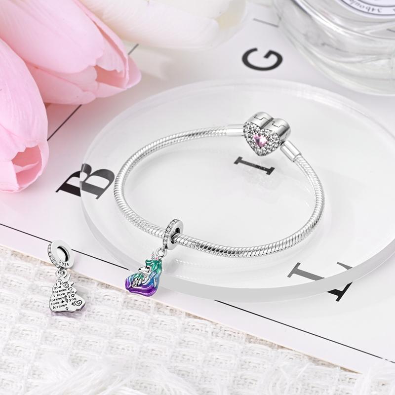 Motherly Love Unicorn Pendantscopperplated Original Beads Fit Originalcharms Bracelet Beads Jewelry Gifts For Women