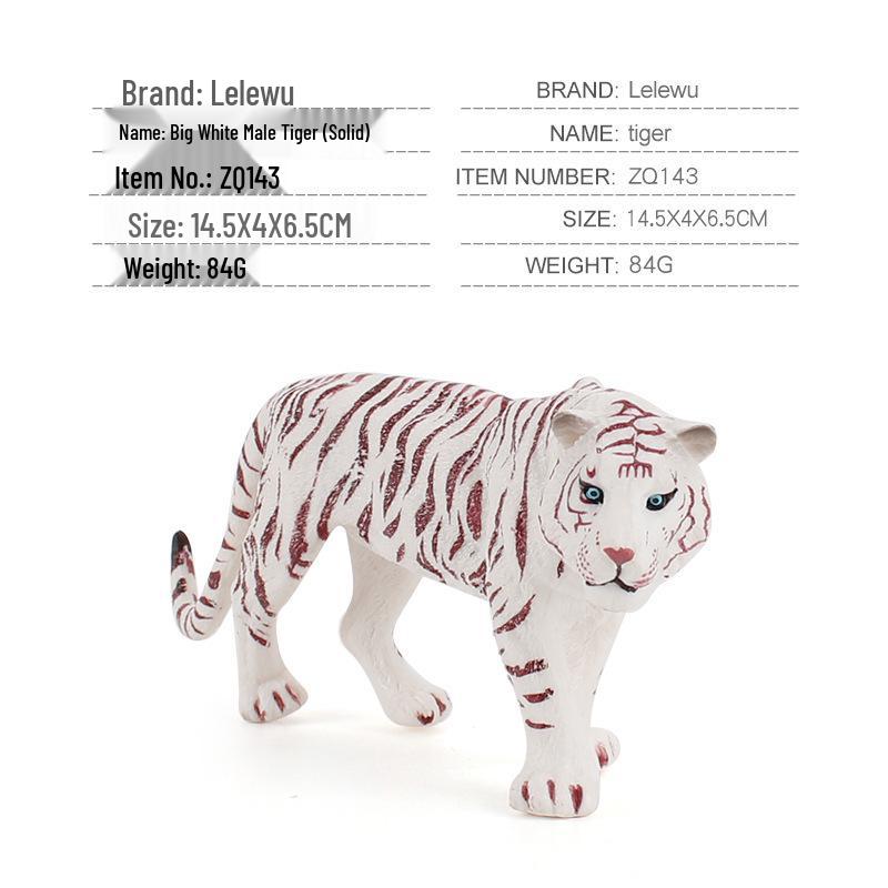 Siberian Tiger Family Hand-Painted Figurine Set – Roaring Tiger, Tigress, and Cub