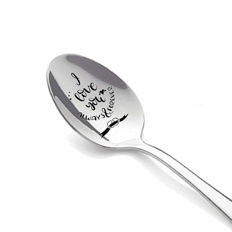 Christmas Wedding Anniversary Valentine's Day Gift Stainless Steel Long Handle Spoon Spoon