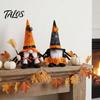 Binnen vensterbank decoraties Halloween Kabouter Decoratie, Spookachtige Oranje Zwart Spinnenweb Boo Zweedse Tomte Heks Bezem Accentjes Elf Beeldje,