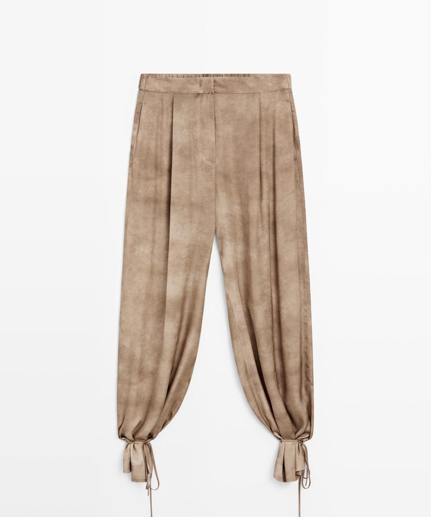 Masimodutti Tie Hemline Fluid Pants