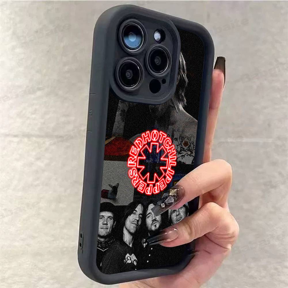 Red Hot Chili P-Peppers Band Phone Case For iPhone 17 16 15 14 13 12 11 Pro Max Silicone Back Cover
