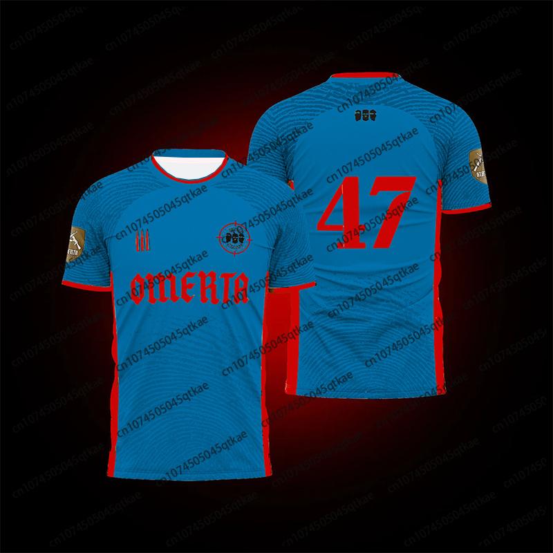 Omerta 47 Jersey Boxing Uniform Summer Outdoor Quick Drying Breathable 3d T-Shirt Maillot Men's And Women's Hip-Hop Streetwear