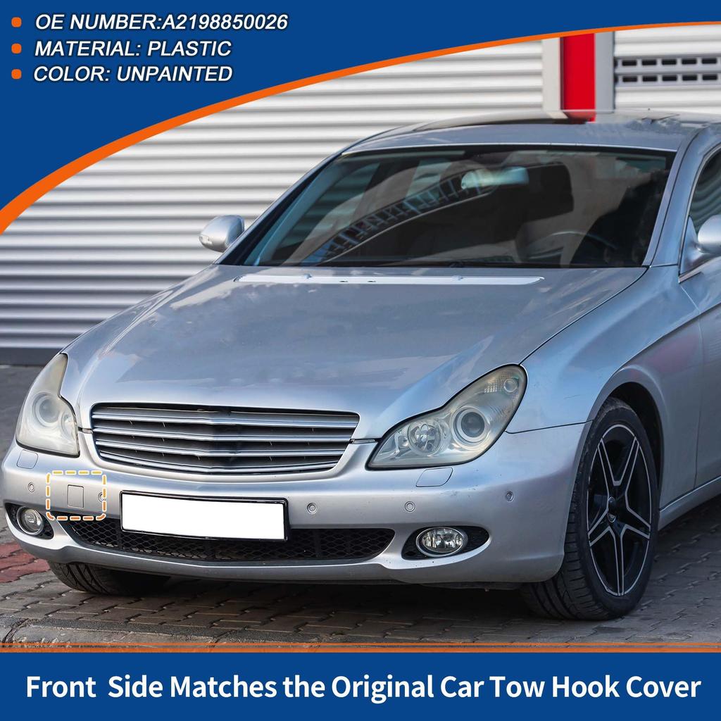 ACROPIX Cârlig de remorcare bara față pentru Mercedes Benz CLS W219 C219 2004 Partea 1 Piesă Capac, Nevopsit, 2007, Numărul A2198850026,